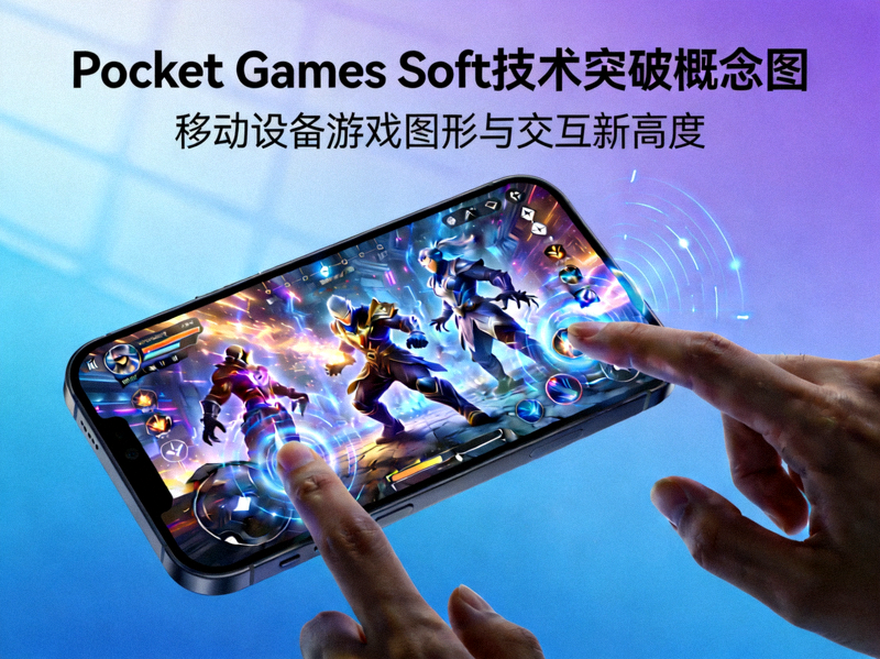 Pocket Games Soft技术突破概念图 - 展示移动设备上绚丽的游戏图形与流畅交互体验